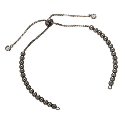 Cadena de pulsera ajustable de latón con diamantes de imitación – Cadena de joyería de 240 mm para pulseras, dijes y fabricación de joyas