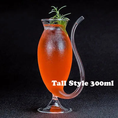 Creative Animal-Shaped Cocktail Glass, Porcupine Fish Swan Rose Octopus Bird Design Drinking Cup, Novelty Bar Drinkware for KTV, Night Parties and Gifts
