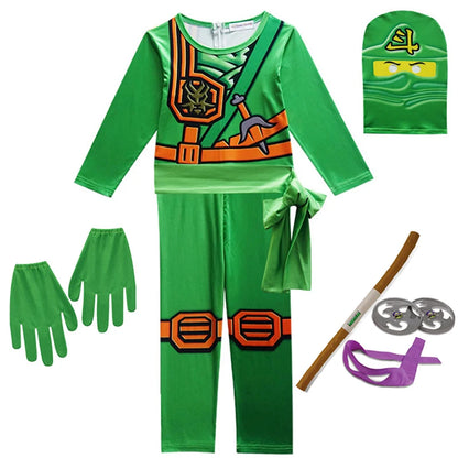 Ninja Cosplay Costume – Anime Carnival Outfit for Boys (Ages 4–10), Fantasy Dress-Up Suit for Halloween & Party