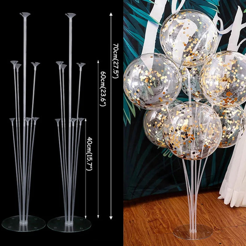 Kit de Soporte de Columna para Globos – Soporte Metálico para Globos con Base para Globos de Látex para Baby Shower, Cumpleaños, Bodas y Decoraciones de Fiestas