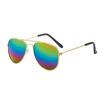 Kids' Pilot Sunglasses – Fashion Metal Frame Eyewear for Baby Boys & Girls, Classic Aviator-Style Outdoor Sun Glasses