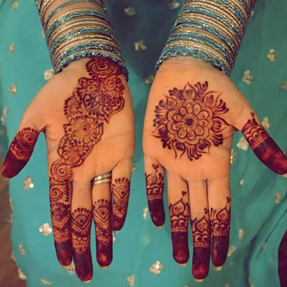 Conos de pasta de henna negra natural para tatuajes temporales – Arte corporal desechable para festivales, fiestas y bodas