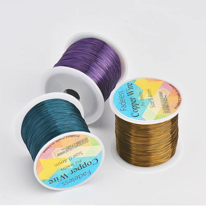 Alambre de Cobre para Joyería Resistente al Deslustre (0.3mm, 0.4mm y 0.5mm) – Alambre para Cuentas de Manualidades para Fabricación de Joyas y Artesanías DIY