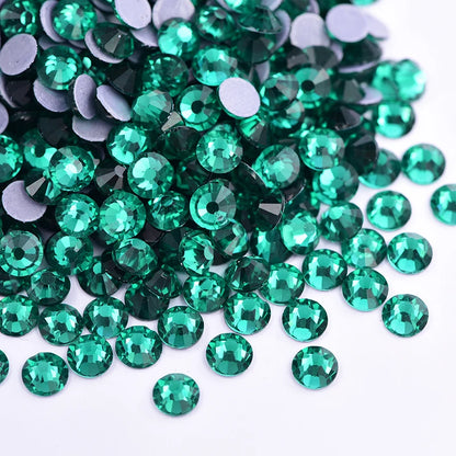 Set de diamantes de imitación de fijación en caliente de 1440 piezas – Piedras de cristal brillante de base plana para decoración de uñas, ropa y manualidades