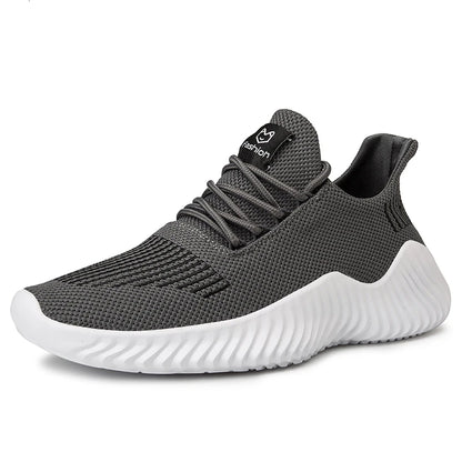 Baskets Blanches Décontractées pour Homme – Chaussures de Marche Respirantes Légères, Baskets de Sport Tendance avec Grandes Tailles