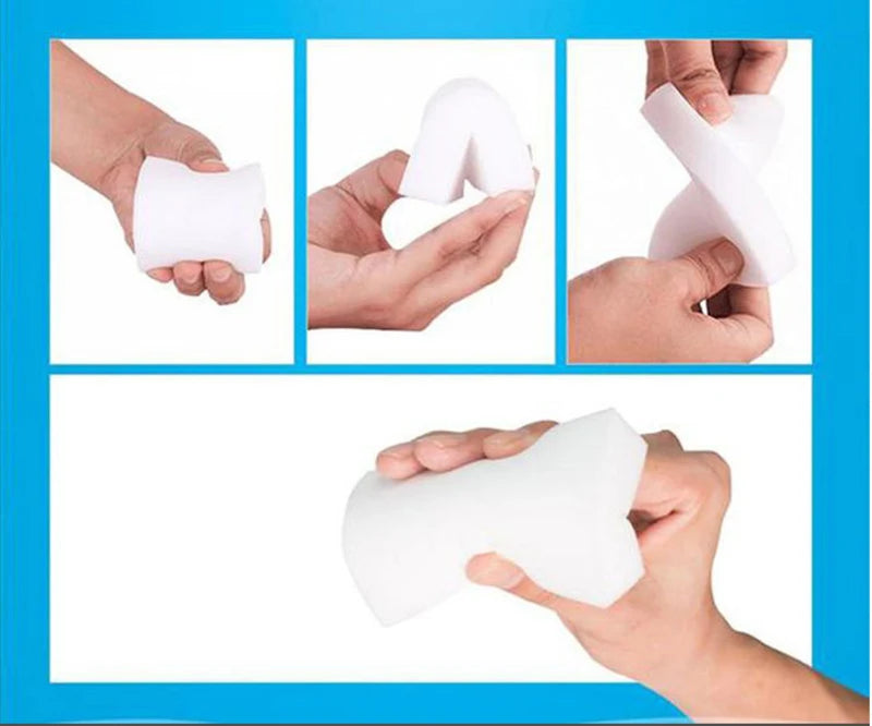 Éponge nettoyante en mélamine – Gomme magique en mousse pour le nettoyage de la cuisine, de la salle de bain et du bureau, tampon récurant polyvalent anti-taches 100 × 60 × 15 mm, 100 pièces