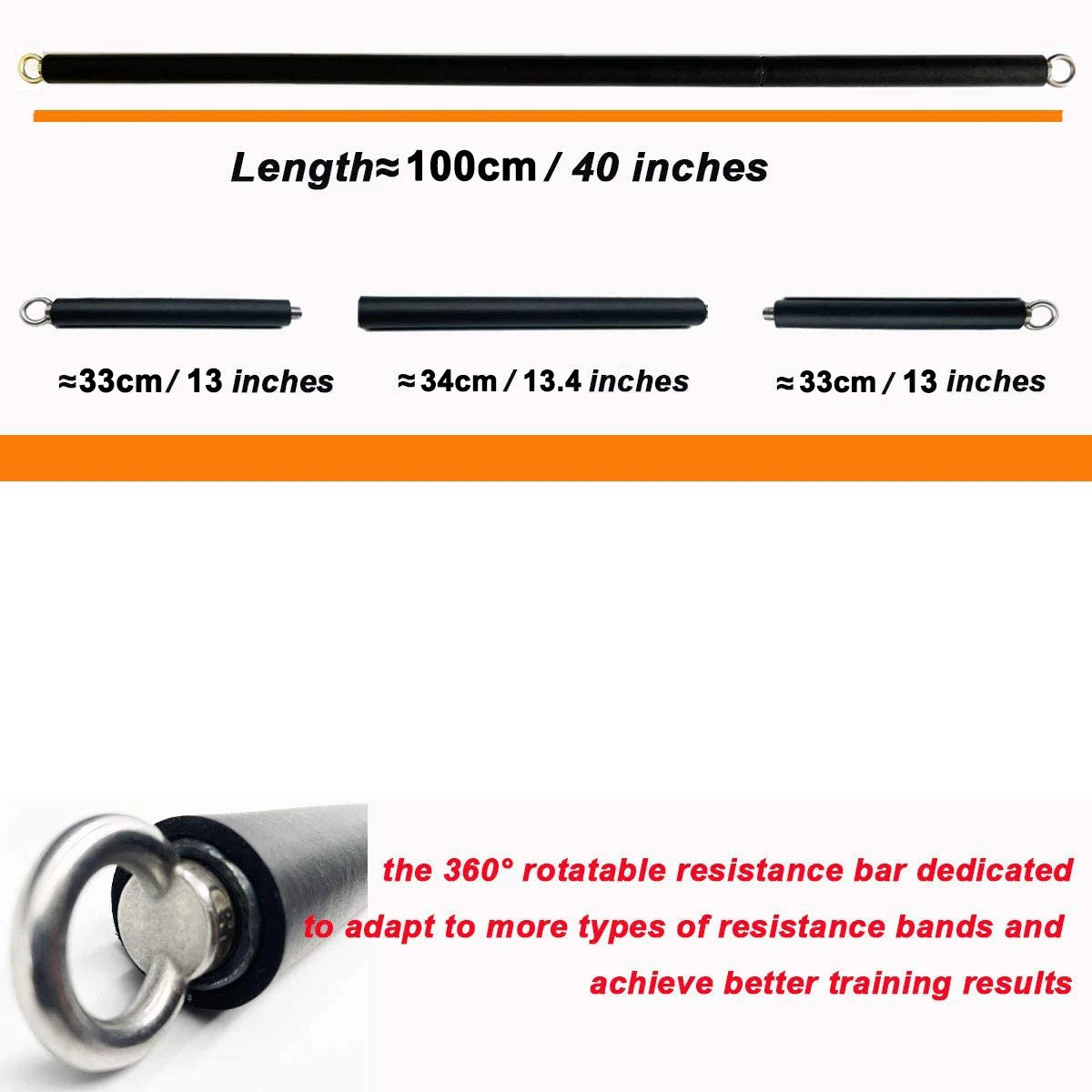 Juego de Bandas de Resistencia para Barra de Ejercicio – Expansor de Cuerda para Pilates y Yoga para Entrenamiento de Fuerza, Fisicoculturismo, Gimnasio en Casa y Ejercicios de Fitness