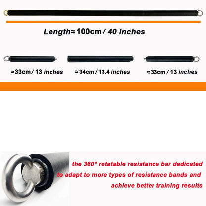 Juego de Bandas de Resistencia para Barra de Ejercicio – Expansor de Cuerda para Pilates y Yoga para Entrenamiento de Fuerza, Fisicoculturismo, Gimnasio en Casa y Ejercicios de Fitness