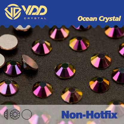 VDD AAAAA Diamantes de Imitación de Cristal de Fondo Plano – Piedras de Cristal Brillantes Sin Fijación en Caliente para Decoración de Uñas, Manualidades y Proyectos de Bricolaje