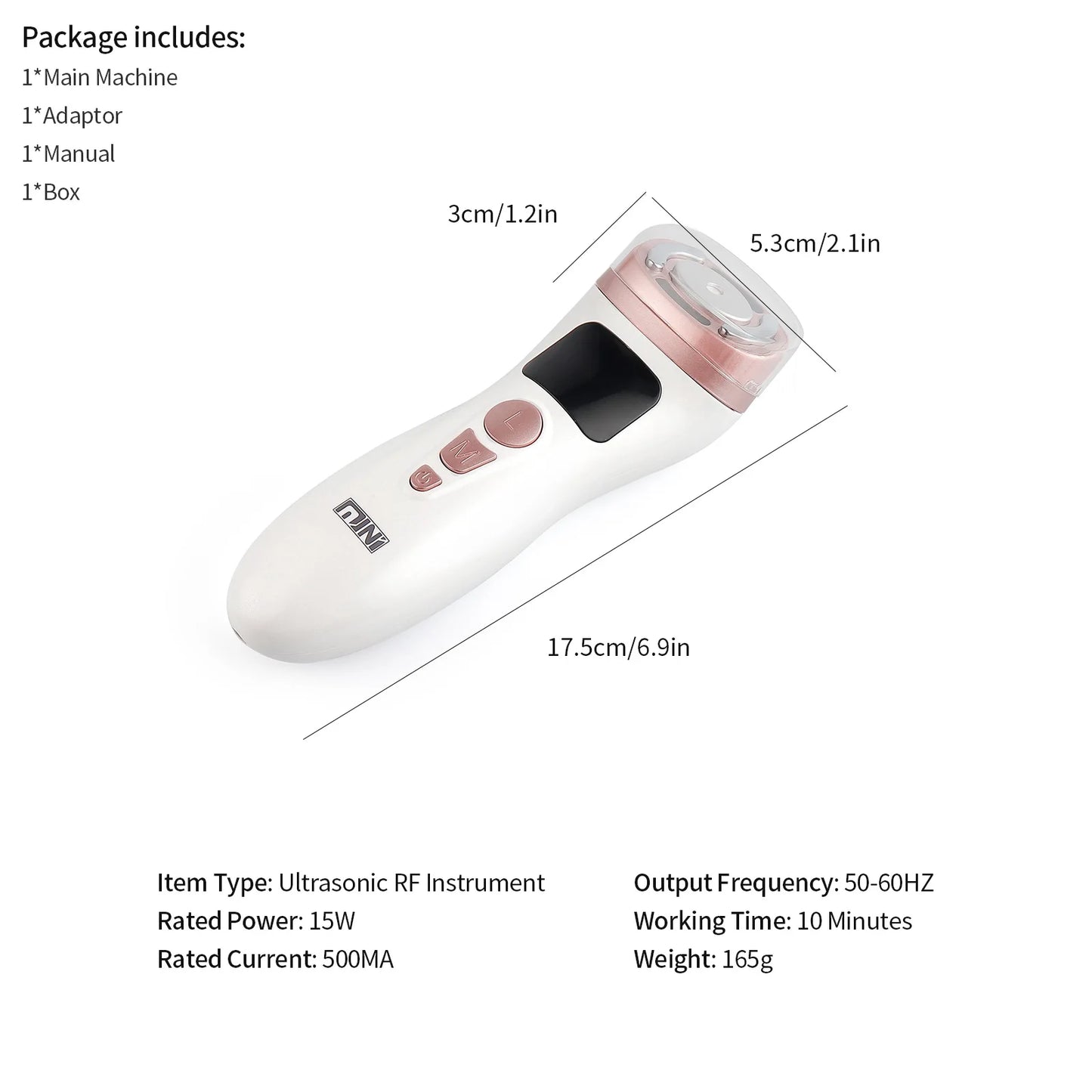 Mini HIFU Facial Lifting Device – Ultrasonic RF EMS Skin Tightening & Anti-Wrinkle Massager for Home Use