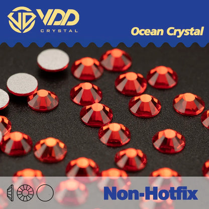 VDD AAAAA Diamantes de Imitación de Cristal de Fondo Plano – Piedras de Cristal Brillantes Sin Fijación en Caliente para Decoración de Uñas, Manualidades y Proyectos de Bricolaje
