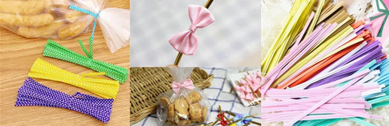 LBSISI Life Transparent Candy Bags – Clear Plastic Gift Bags with Wire Tie for Cookies, Bread, Chocolate, Snacks & Party Packaging