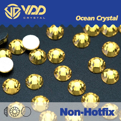 VDD AAAAA Diamantes de Imitación de Cristal de Fondo Plano – Piedras de Cristal Brillantes Sin Fijación en Caliente para Decoración de Uñas, Manualidades y Proyectos de Bricolaje