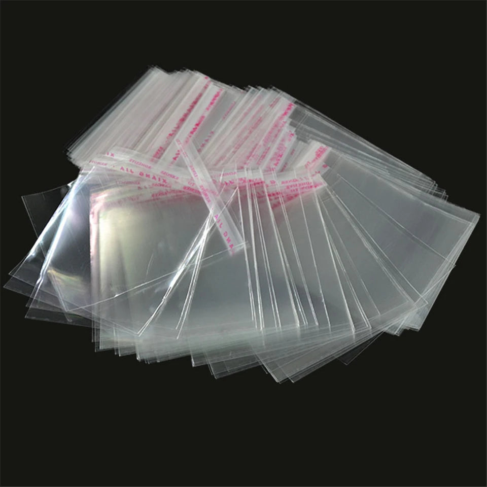 Transparent Self-Adhesive Plastic Bags – Resealable Clear Packaging Pouches for Jewelry, Pens, Candy, Cookies & Small Gift Items