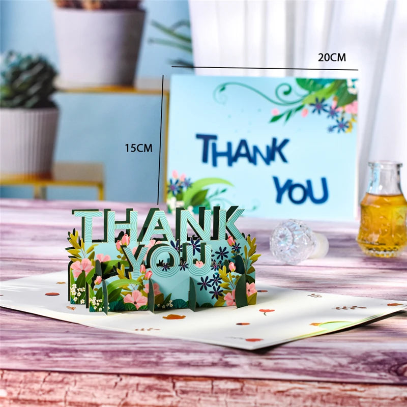 3D Pop-Up Thanksgiving Greeting Card – Thank You Card for Family, Friends, Appreciation & Holiday Wishes