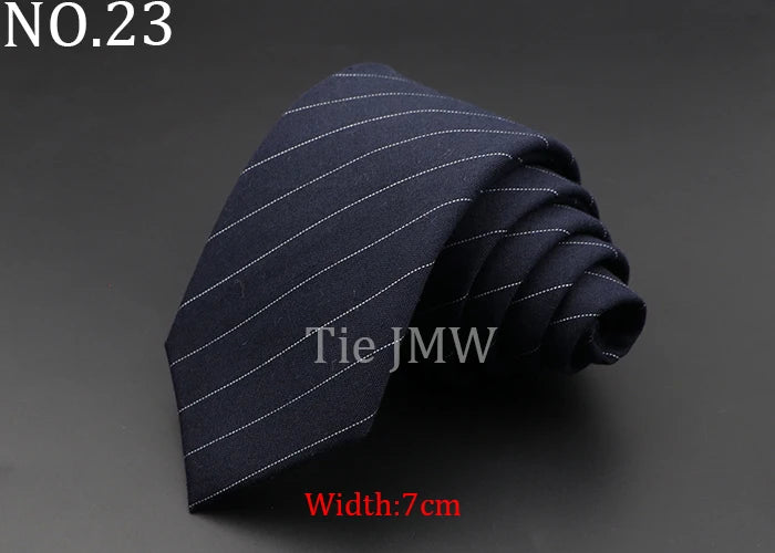 Men's 6cm Handmade Cotton Skinny Plaid Necktie – Slim Striped Grey Tie for Business, Casual & Wedding Wear