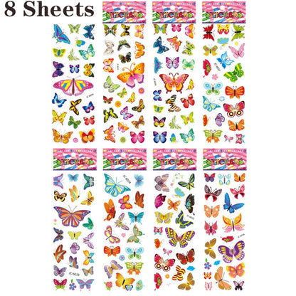 Autocollants 3D gonflés pour enfants – Feuilles d'autocollants éducatifs de dessins animés, jouet de bricolage créatif pour tout-petits, garçons et filles, cadeau d'activité artistique amusante