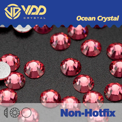 VDD AAAAA Diamantes de Imitación de Cristal de Fondo Plano – Piedras de Cristal Brillantes Sin Fijación en Caliente para Decoración de Uñas, Manualidades y Proyectos de Bricolaje