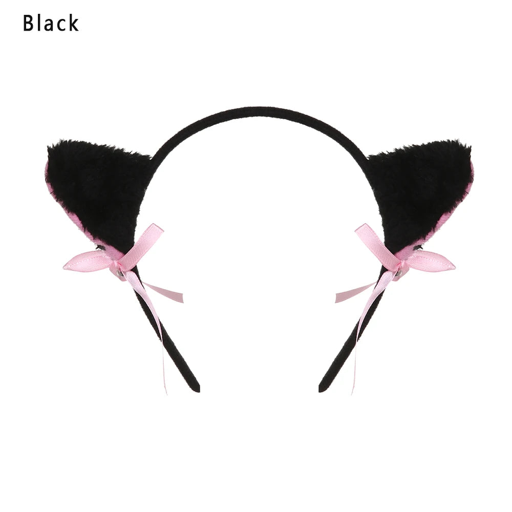 Cute Plush Cat Ear Hair Clips, Fluffy Sweet Lolita Anime Cosplay Hairpins, Kawaii Cartoon Animal Hair Accessories for Girls, Costume Parties, and Everyday Wear