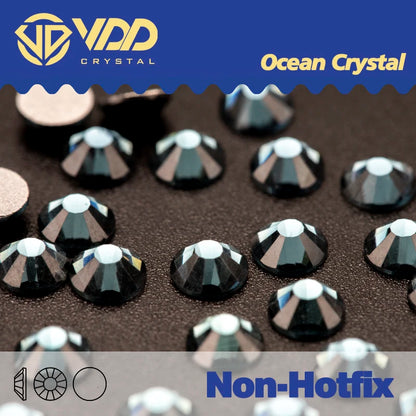 VDD AAAAA Diamantes de Imitación de Cristal de Fondo Plano – Piedras de Cristal Brillantes Sin Fijación en Caliente para Decoración de Uñas, Manualidades y Proyectos de Bricolaje