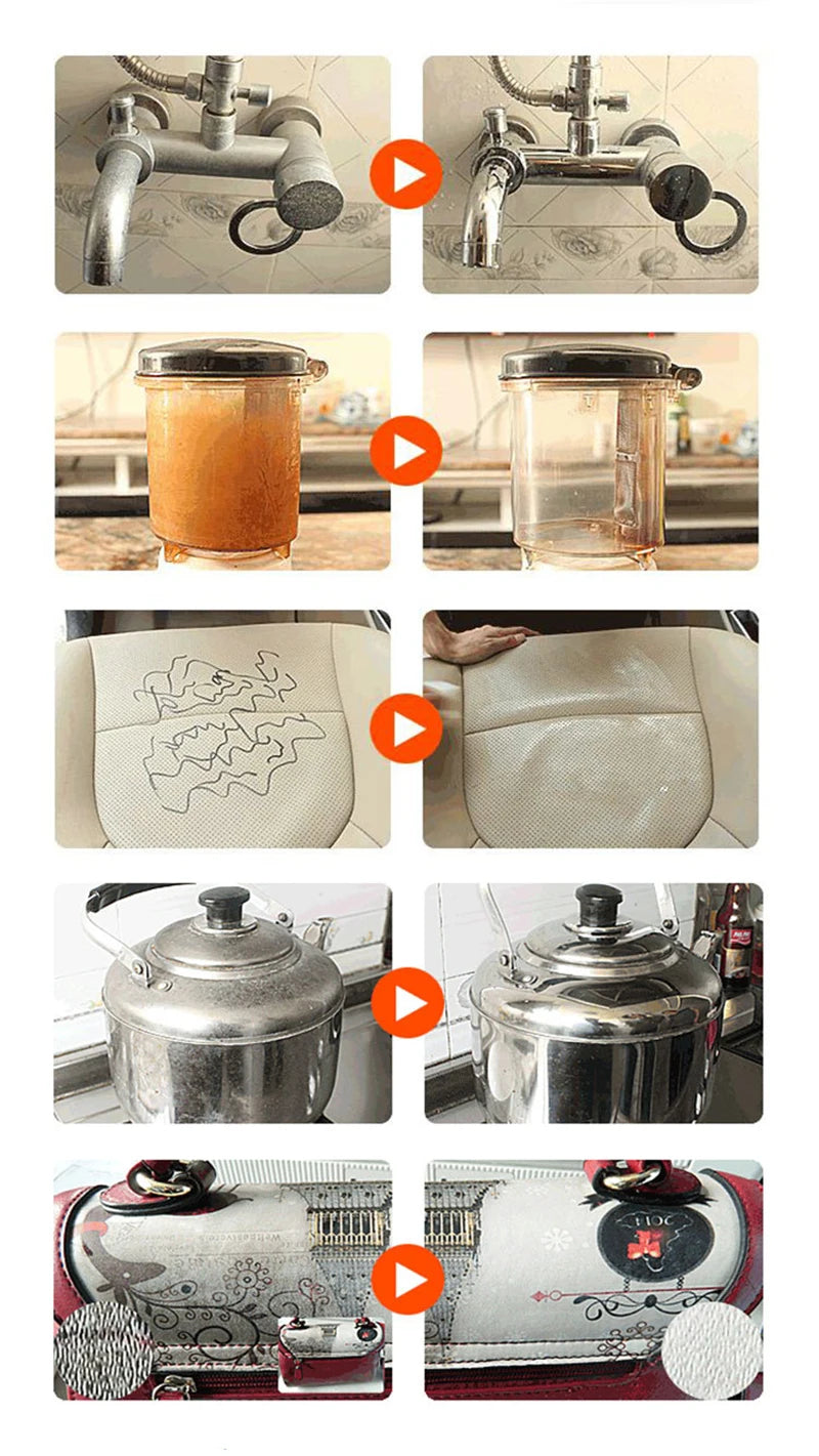 Éponge nettoyante en mélamine – Gomme magique en mousse pour le nettoyage de la cuisine, de la salle de bain et du bureau, tampon récurant polyvalent anti-taches 100 × 60 × 15 mm, 100 pièces