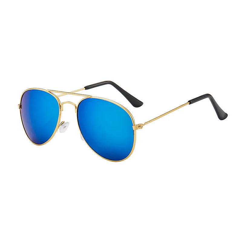 Kids' Pilot Sunglasses – Fashion Metal Frame Eyewear for Baby Boys & Girls, Classic Aviator-Style Outdoor Sun Glasses