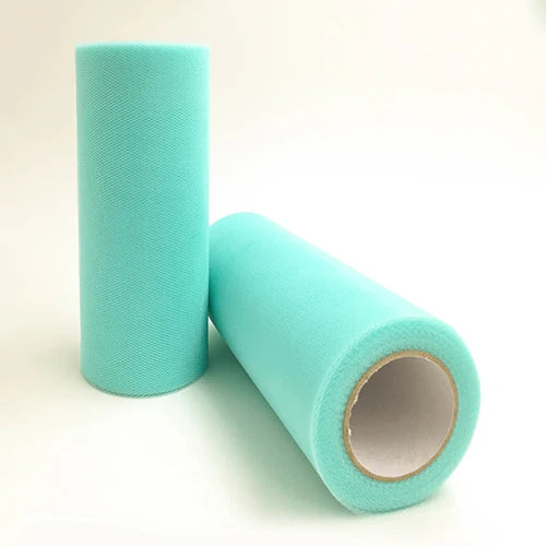 25-Yard Tulle Fabric Roll – 15cm Organza Ribbon for Weddings, Baby Showers, Crafts & Party Decorations
