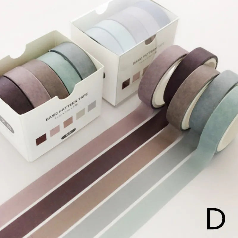 5PCS Moon & Star Washi Tape Set – Starry Night Decorative Adhesive Tape for Scrapbooking, Journaling, Diary & Stationery DIY Crafts