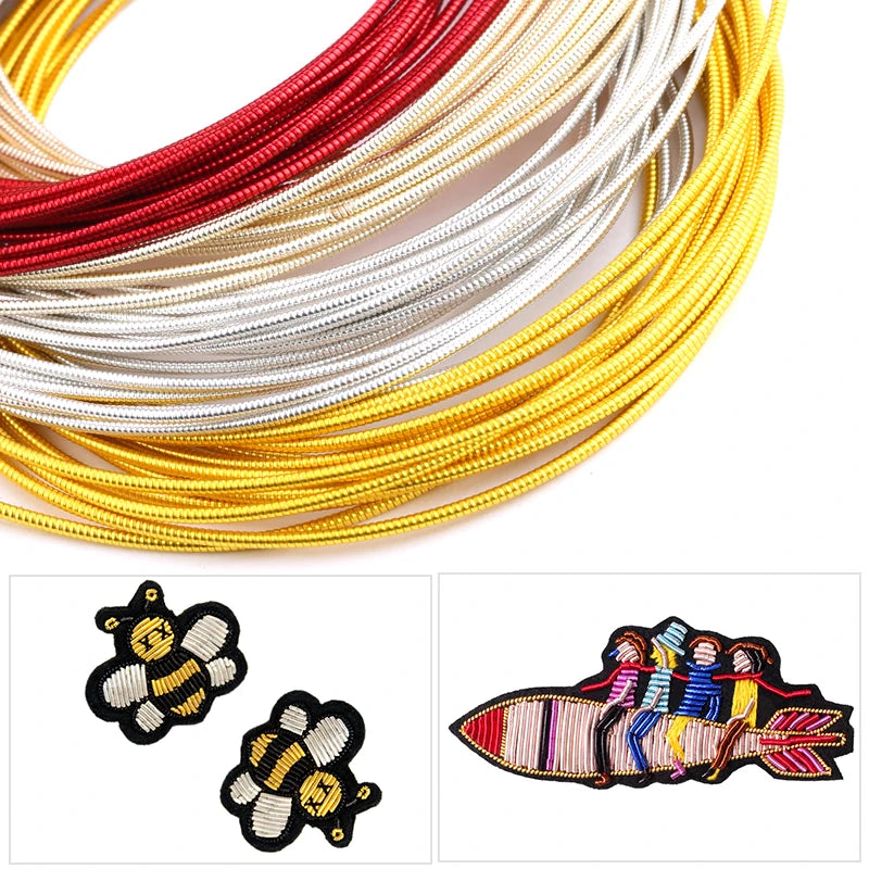 Fil de broderie de lingots de cuivre de 10 g – Fil de lingots français rigide pour le cannetille, la broderie d'insignes, la fabrication de bijoux et les loisirs créatifs
