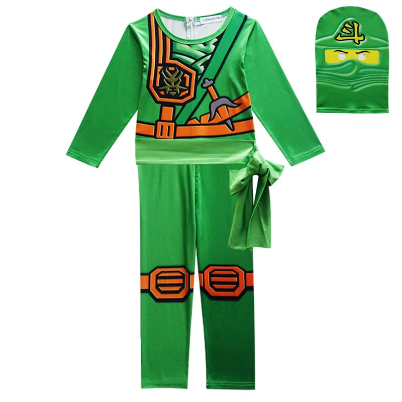 Ninja Cosplay Costume – Anime Carnival Outfit for Boys (Ages 4–10), Fantasy Dress-Up Suit for Halloween & Party