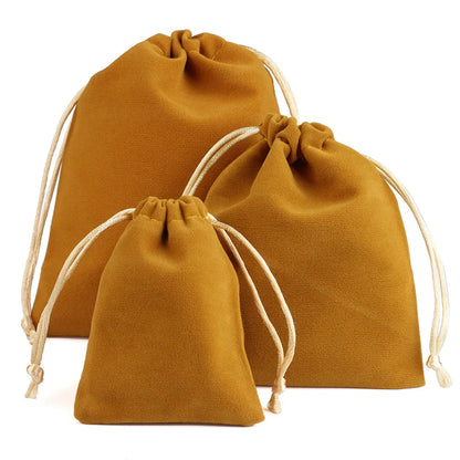Sachets Cadeaux en Velours (10 pièces) – Pochettes Souples pour Bijoux (Bagues, Boucles d'Oreilles, Colliers), Petits Cadeaux, Faveurs de Mariage et Emballages de Noël
