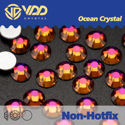 VDD AAAAA Diamantes de Imitación de Cristal de Fondo Plano – Piedras de Cristal Brillantes Sin Fijación en Caliente para Decoración de Uñas, Manualidades y Proyectos de Bricolaje