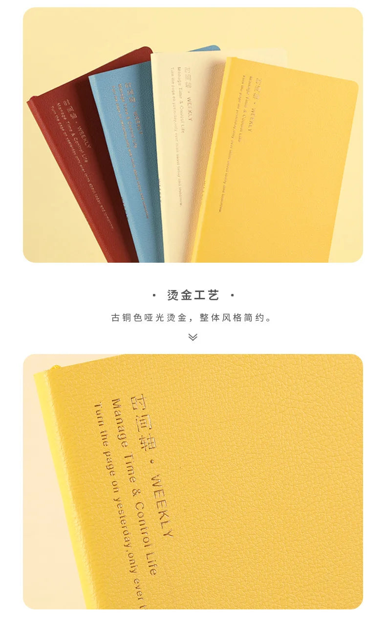 Kinbor Undated Weekly Planner – Portable Daily, Monthly & Schedule Journal Notebook