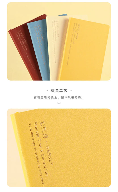 Kinbor Undated Weekly Planner – Portable Daily, Monthly & Schedule Journal Notebook
