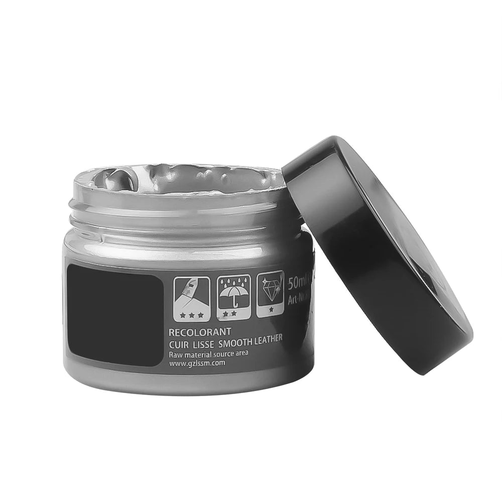 Leather Repair Kit for Car Seats & Furniture – Liquid Leather Recoloring Balm for Scratches, Cracks, Tears & Restoration
