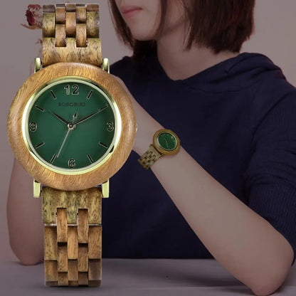 BOBO BIRD Women’s Wooden Wristwatch – Lightweight Natural Wood Watch, Elegant Ladies’ Clock & Anniversary Gift for Her