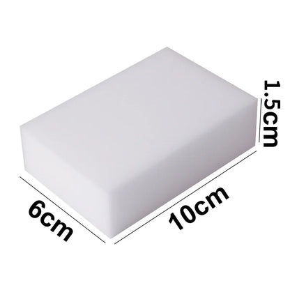 Éponge nettoyante en mélamine – Gomme magique en mousse pour le nettoyage de la cuisine, de la salle de bain et du bureau, tampon récurant polyvalent anti-taches 100 × 60 × 15 mm, 100 pièces