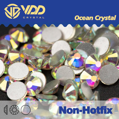 VDD AAAAA Diamantes de Imitación de Cristal de Fondo Plano – Piedras de Cristal Brillantes Sin Fijación en Caliente para Decoración de Uñas, Manualidades y Proyectos de Bricolaje