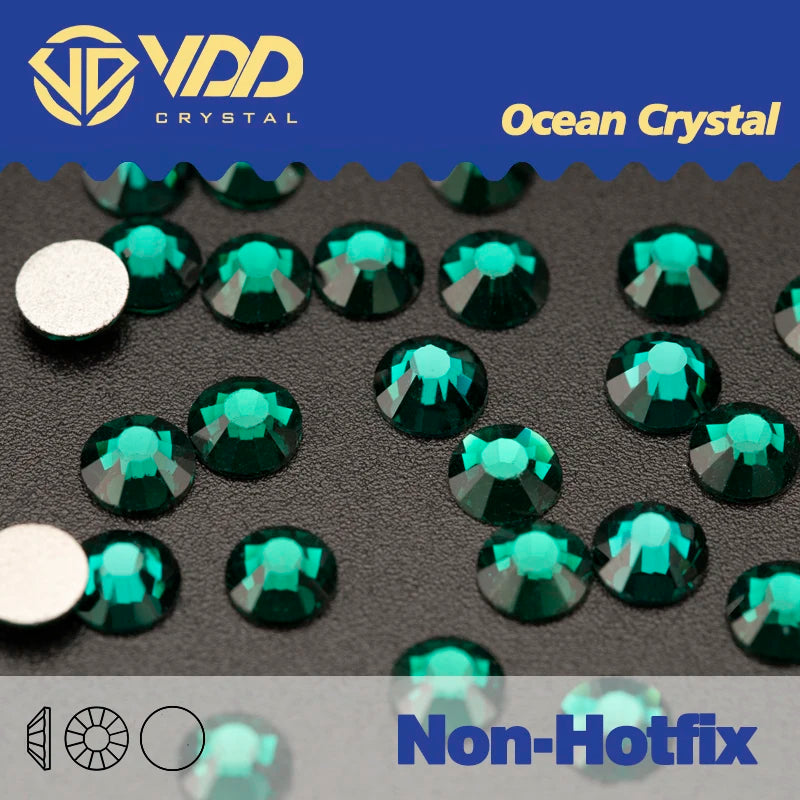 VDD AAAAA Diamantes de Imitación de Cristal de Fondo Plano – Piedras de Cristal Brillantes Sin Fijación en Caliente para Decoración de Uñas, Manualidades y Proyectos de Bricolaje