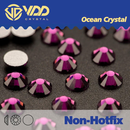 VDD AAAAA Diamantes de Imitación de Cristal de Fondo Plano – Piedras de Cristal Brillantes Sin Fijación en Caliente para Decoración de Uñas, Manualidades y Proyectos de Bricolaje