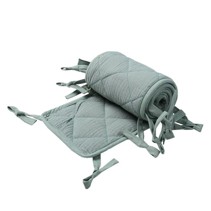 Protège-barreaux de lit en coton – Protection douce anti-morsure pour clôture de lit de bébé et barrière de sécurité
