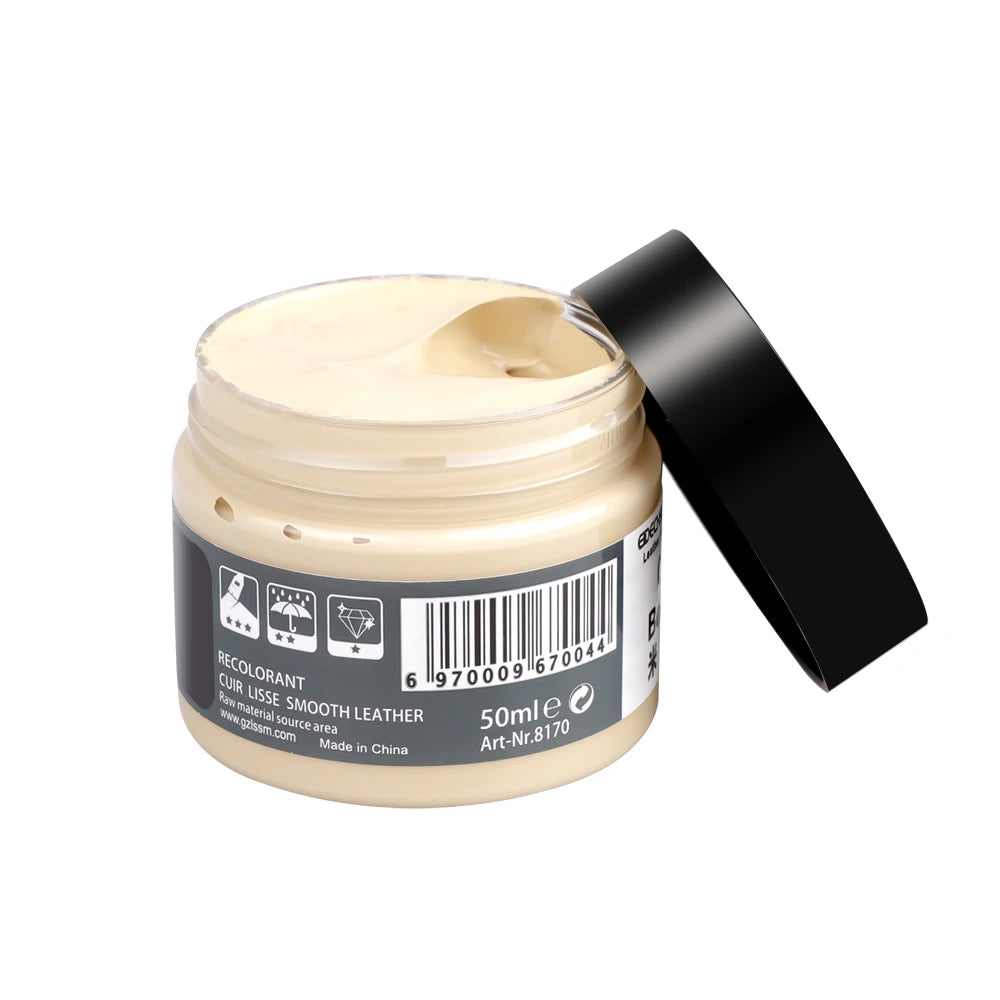 Leather Repair Kit for Car Seats & Furniture – Liquid Leather Recoloring Balm for Scratches, Cracks, Tears & Restoration
