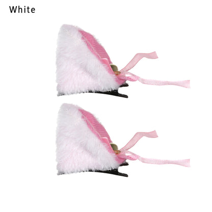 Cute Plush Cat Ear Hair Clips, Fluffy Sweet Lolita Anime Cosplay Hairpins, Kawaii Cartoon Animal Hair Accessories for Girls, Costume Parties, and Everyday Wear