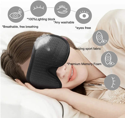 Mascarilla 3D para dormir con bloqueo de luz – Antifaz acolchado suave para quienes duermen de lado y boca arriba