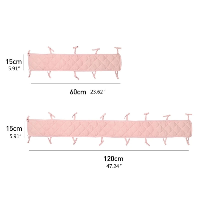 Protège-barreaux de lit en coton – Protection douce anti-morsure pour clôture de lit de bébé et barrière de sécurité