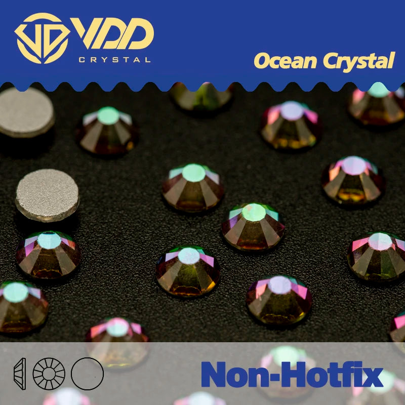 VDD AAAAA Diamantes de Imitación de Cristal de Fondo Plano – Piedras de Cristal Brillantes Sin Fijación en Caliente para Decoración de Uñas, Manualidades y Proyectos de Bricolaje