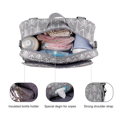Waterproof Baby Stroller Organizer Bag Multi-Function Diaper & Bottle Storage Travel Mummy Bag