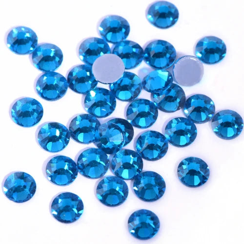 Set de diamantes de imitación de fijación en caliente de 1440 piezas – Piedras de cristal brillante de base plana para decoración de uñas, ropa y manualidades