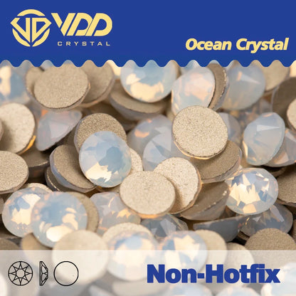 VDD 2088 Crystal Flower Nail Rhinestones – Non-Hotfix 8 Big & 8 Small Flatback Gems for Nail Art & DIY Decorations