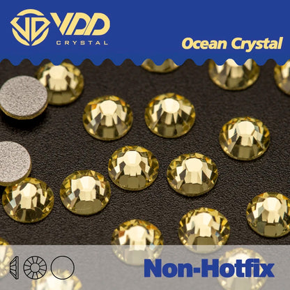 VDD AAAAA Diamantes de Imitación de Cristal de Fondo Plano – Piedras de Cristal Brillantes Sin Fijación en Caliente para Decoración de Uñas, Manualidades y Proyectos de Bricolaje